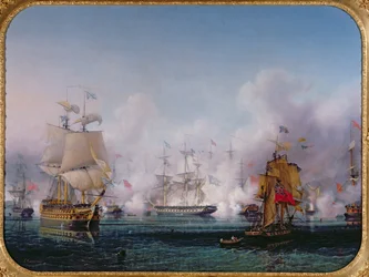 Episodio de la Batalla de Navarino, 20 de octubre de 1827, c.1853
